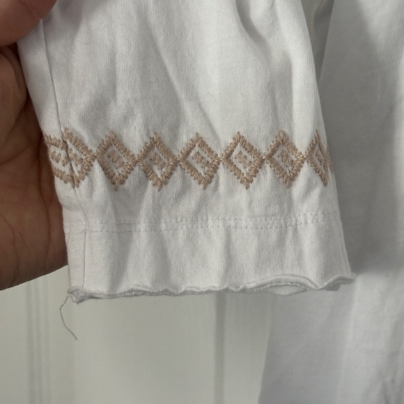 Johnny Was Women's Tunic Floral White Plus XXL Side Slit 3/4 Sleeve Boho Art - Picture 4 of 7